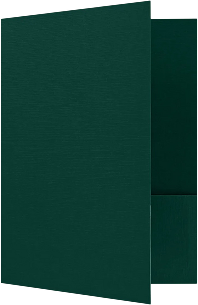 Dark Green Linen 9 x 12 Folders