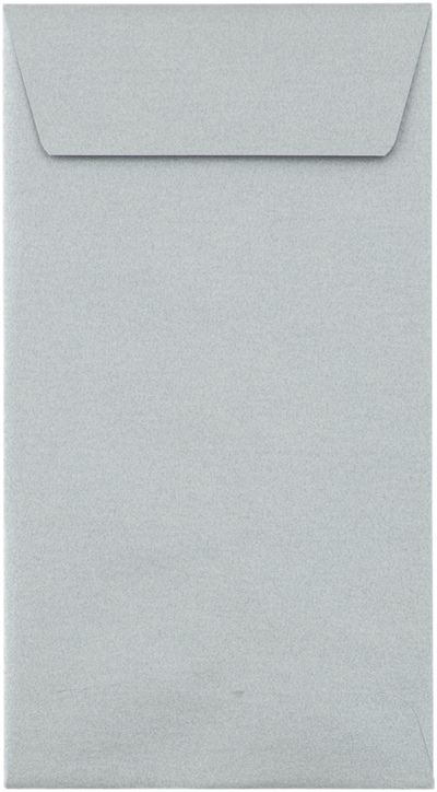 Silver Metallic 32lb #7 Coin Envelopes (3 1/2 x 6 1/2) with Peel & Seal