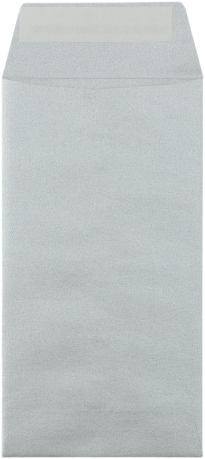 Silver Metallic 32lb #7 Coin Envelopes (3 1/2 x 6 1/2) with Peel & Seal