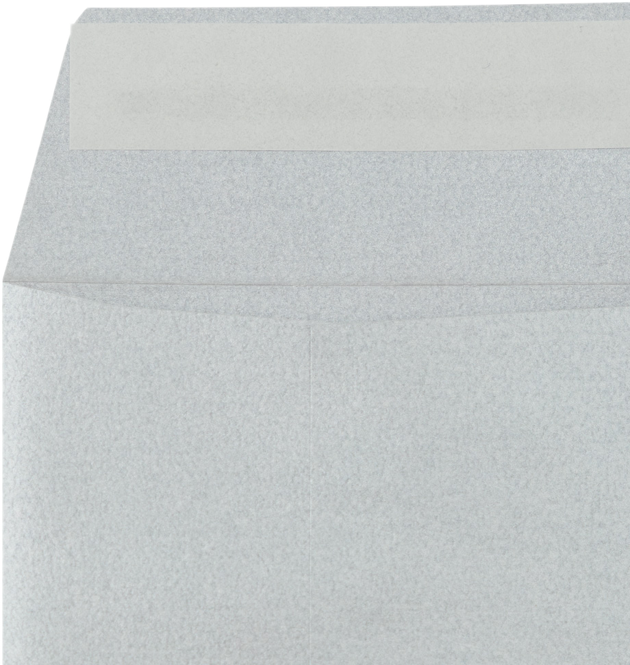 Silver Metallic 32lb #7 Coin Envelopes (3 1/2 x 6 1/2) with Peel & Seal