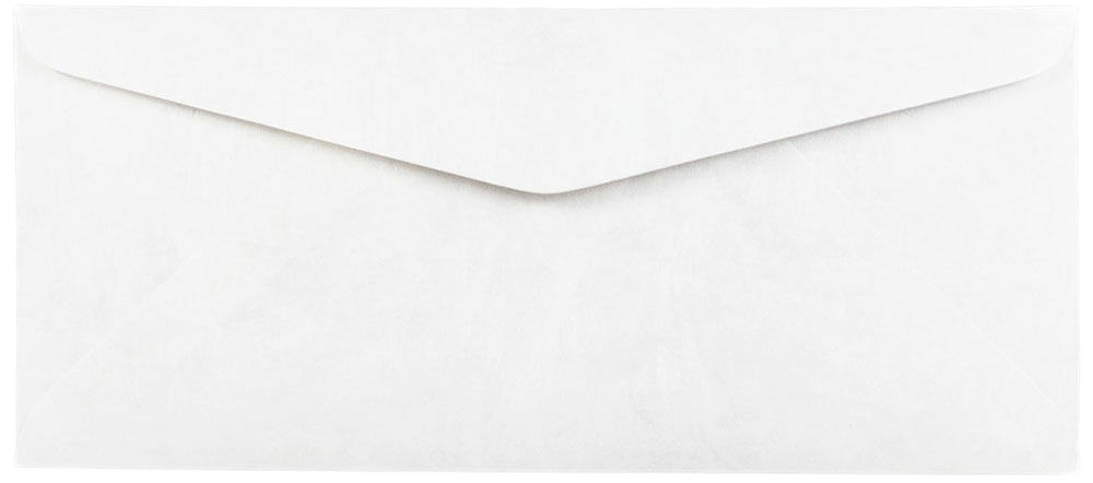 White Tyvek 14lb #10 Regular Envelopes (4 1/8 x 9 1/2)