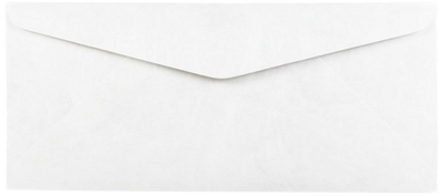 White Tyvek 14lb #10 Regular Envelopes (4 1/8 x 9 1/2)