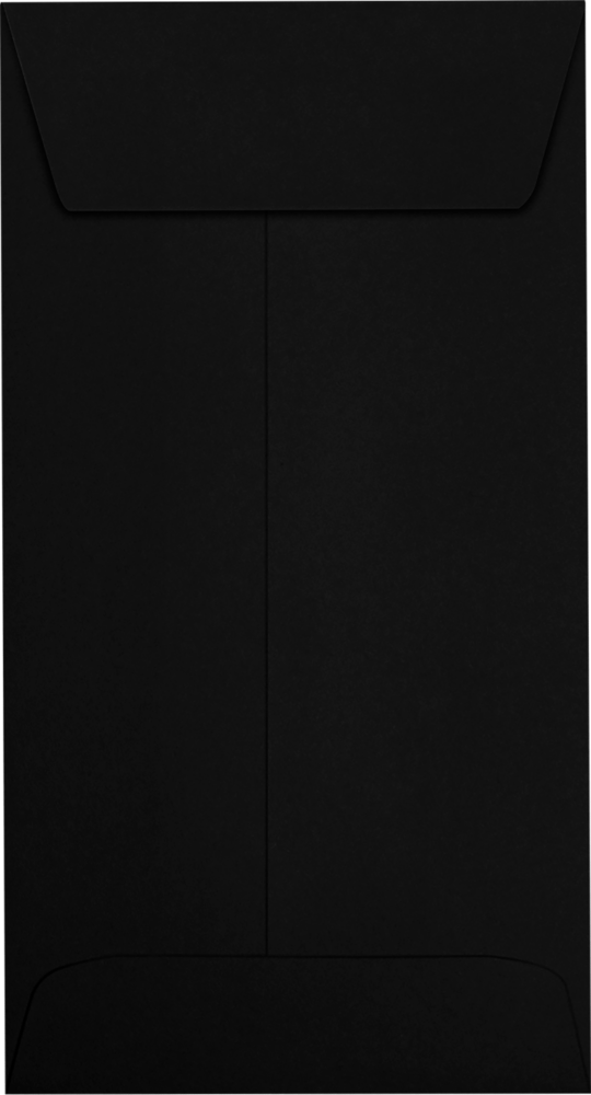 Smooth Midnight Black 32lb #7 Coin Envelopes (3 1/2 x 6 1/2) with Peel & Seal