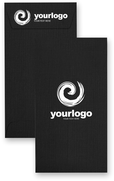 Black Linen 32lb #7 Coin Envelopes (3 1/2 x 6 1/2) with Peel & Seal