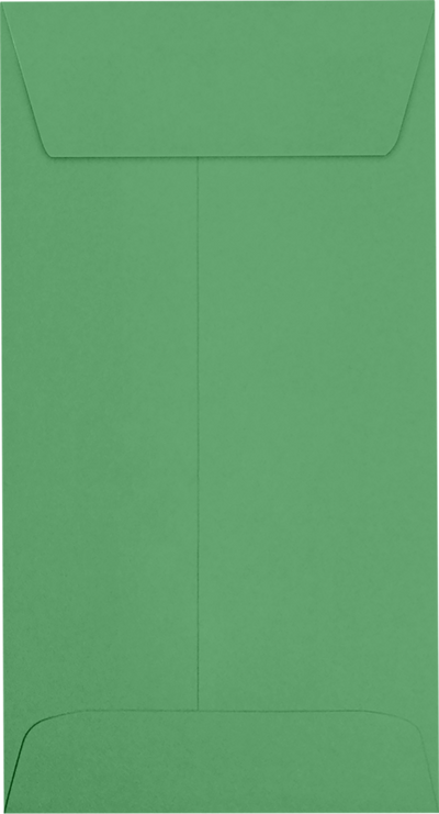 Holiday Green 32lb #7 Coin Envelopes (3 1/2 x 6 1/2) with Peel & Seal