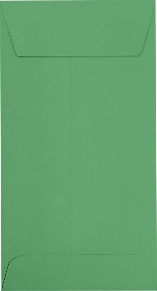 Holiday Green 32lb #7 Coin Envelopes (3 1/2 x 6 1/2) with Peel & Seal