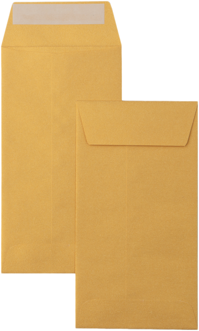 Gold Metallic 32lb #7 Coin Envelopes (3 1/2 x 6 1/2) with Peel & Seal