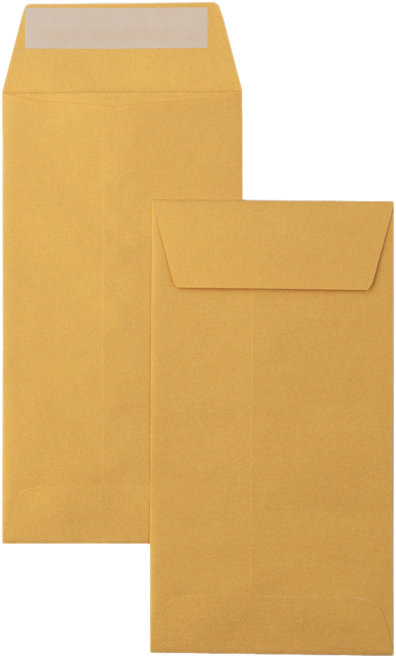 Gold Metallic 32lb #7 Coin Envelopes (3 1/2 x 6 1/2) with Peel & Seal
