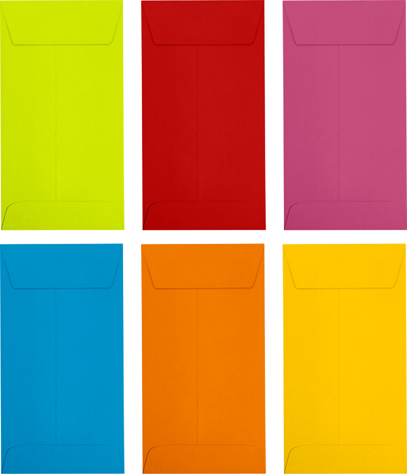 Assorted #7 Coin Envelope (3 1/2 x 6 1/2) - 150 Pack