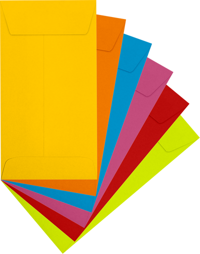 Assorted #7 Coin Envelope (3 1/2 x 6 1/2) - 150 Pack