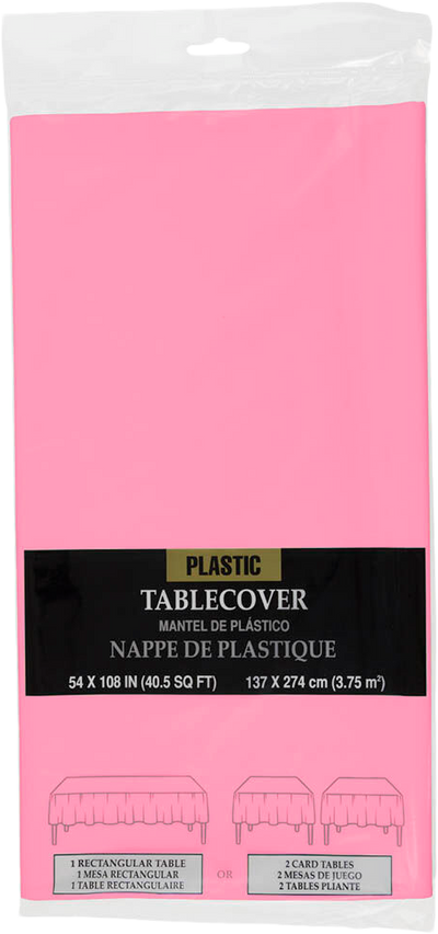 Baby Pink 54 x 108 Plastic Tablecover