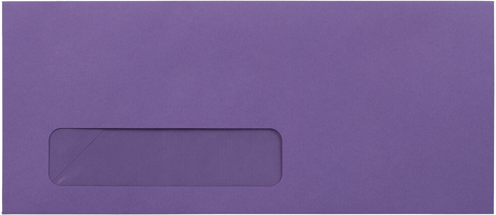 Violet Grape Purple 28lb #10 Window Envelopes (4 1/8 x 9 1/2)