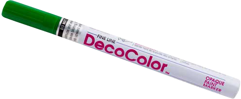 Green Fine Line Opaque Paint Markers
