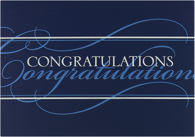 Blue Congratulations Cards - 25 Pack