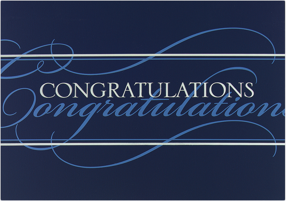Blue Congratulations Cards - 25 Pack