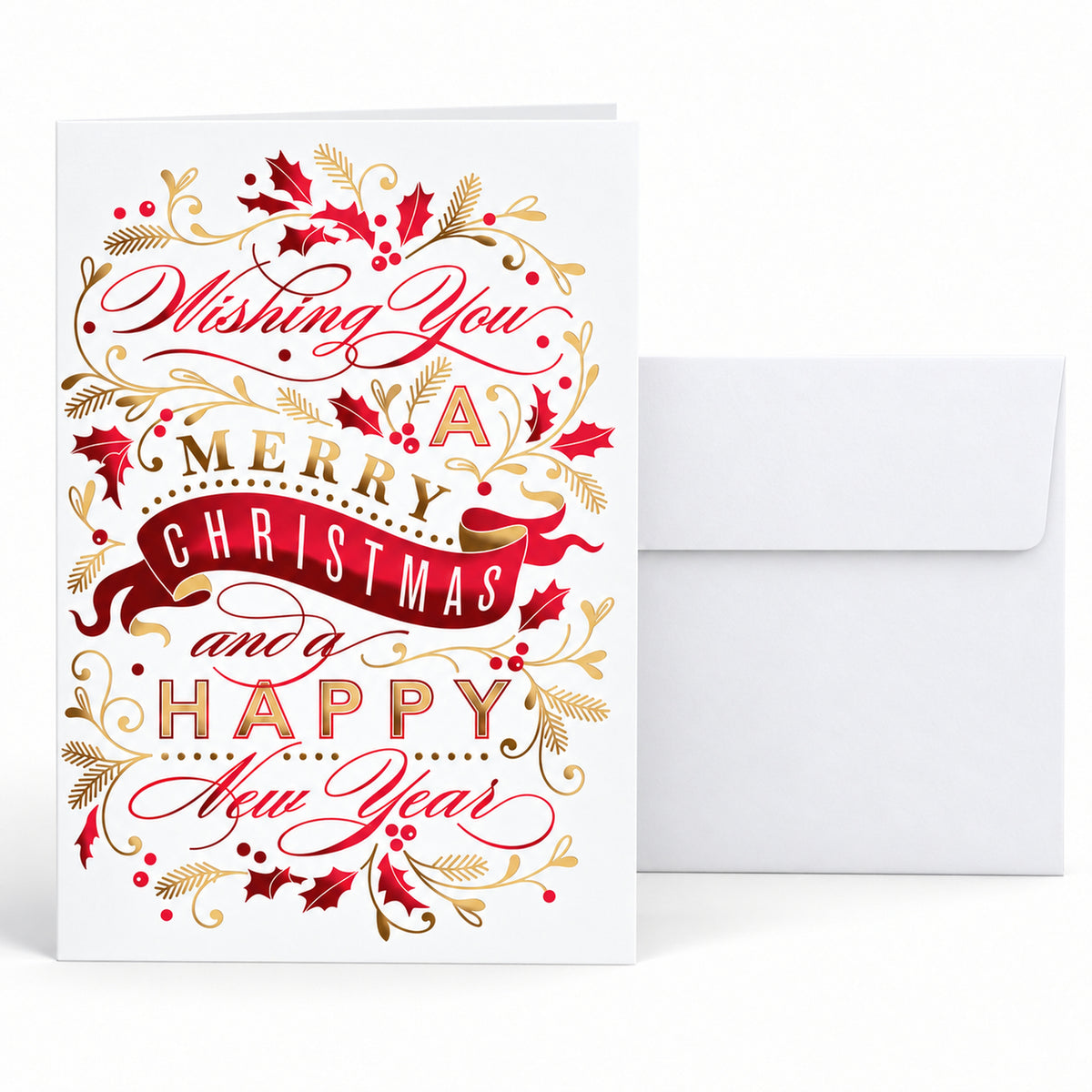 Christmas Banner 80lb 5 x 7 Foldover Card Set