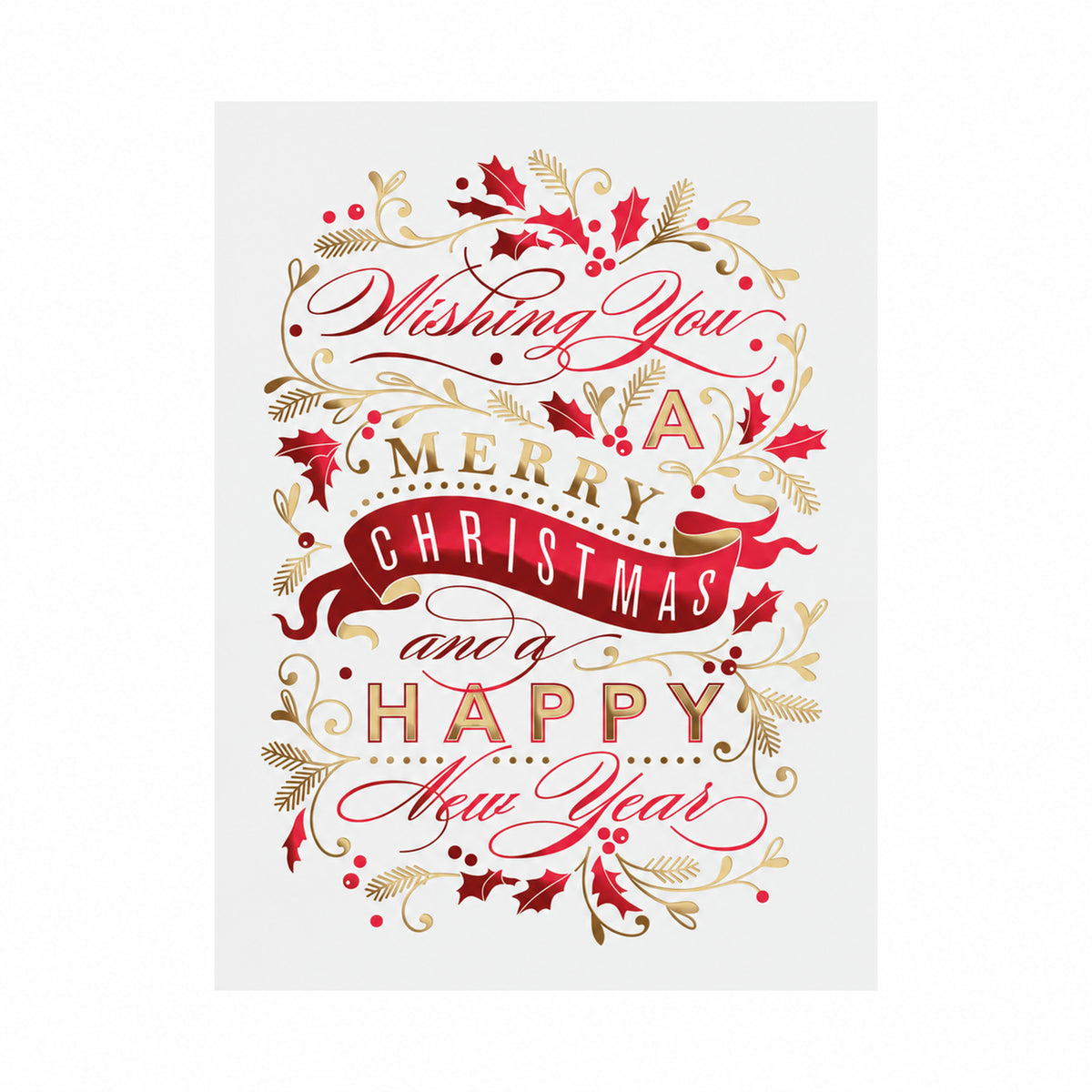 Christmas Banner 80lb 5 x 7 Foldover Card Set