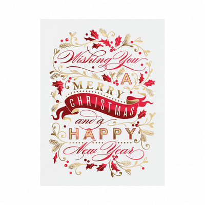 Christmas Banner 80lb 5 x 7 Foldover Card Set