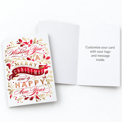 Christmas Banner 80lb 5 x 7 Foldover Card Set
