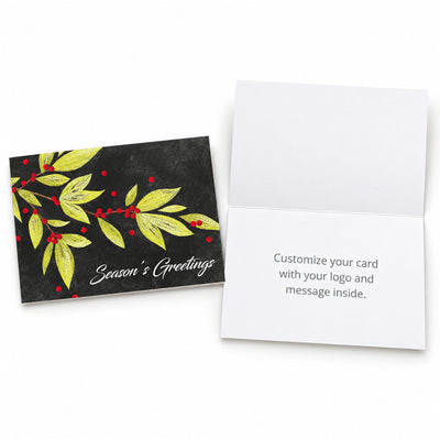 Holiday Greenery 80lb 7 x 5 Foldover Card Set
