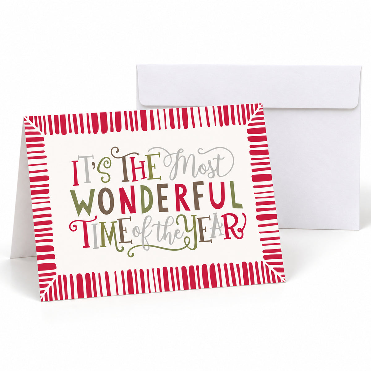 Most Wonderful Time 80lb 7 x 5 Foldover Card Set