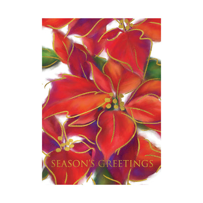 Vibrant Poinsettia 80lb 5 x 7 Foldover Card Set