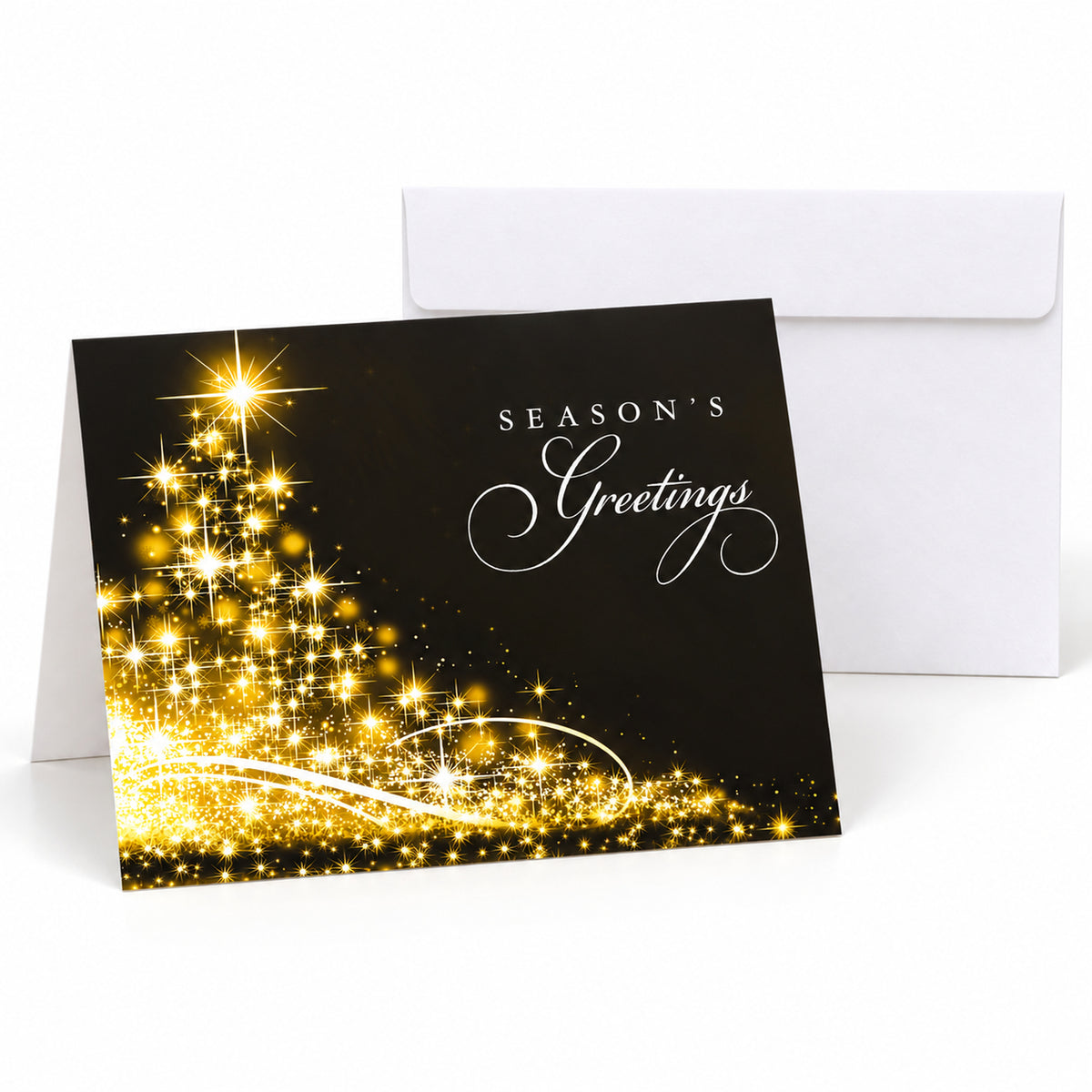 Starry Tree of Gold 80lb 7 x 5 Foldover Card Set