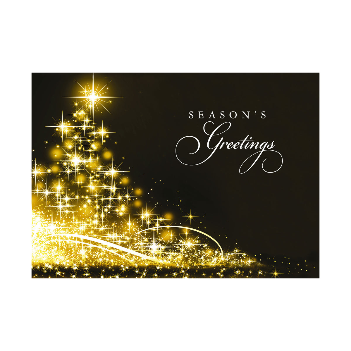 Starry Tree of Gold 80lb 7 x 5 Foldover Card Set