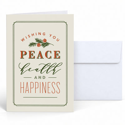 Health and Happiness 80lb 5 x 7 Foldover Card Set