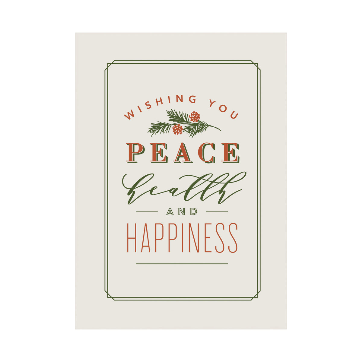 Health and Happiness 80lb 5 x 7 Foldover Card Set