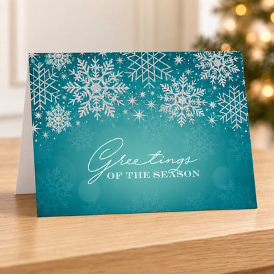 Season's Shimmer 80lb 7 x 5 Foldover Card Set