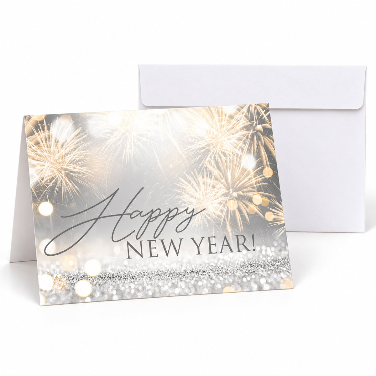 New Year Sparkle 80lb 7 x 5 Foldover Card Set