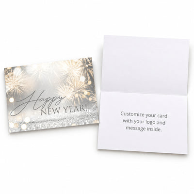 New Year Sparkle 80lb 7 x 5 Foldover Card Set