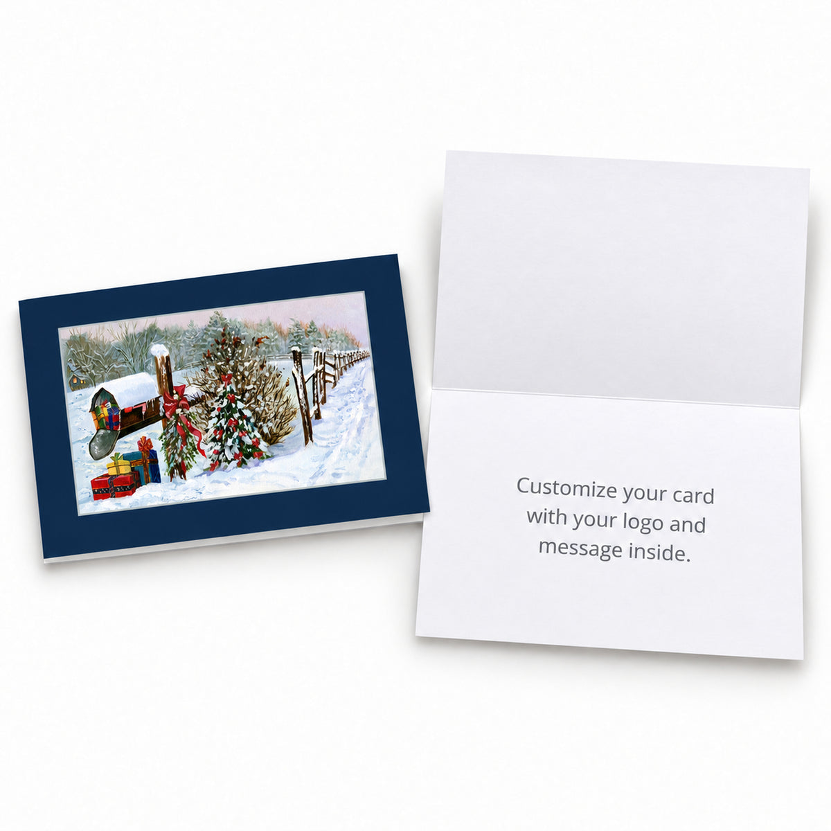 Winter Mailbox 80lb 7 x 5 Foldover Card Set