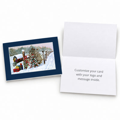 Winter Mailbox 80lb 7 x 5 Foldover Card Set