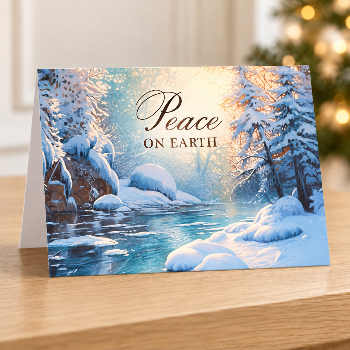 Winter Peace 80lb 7 x 5 Foldover Card Set