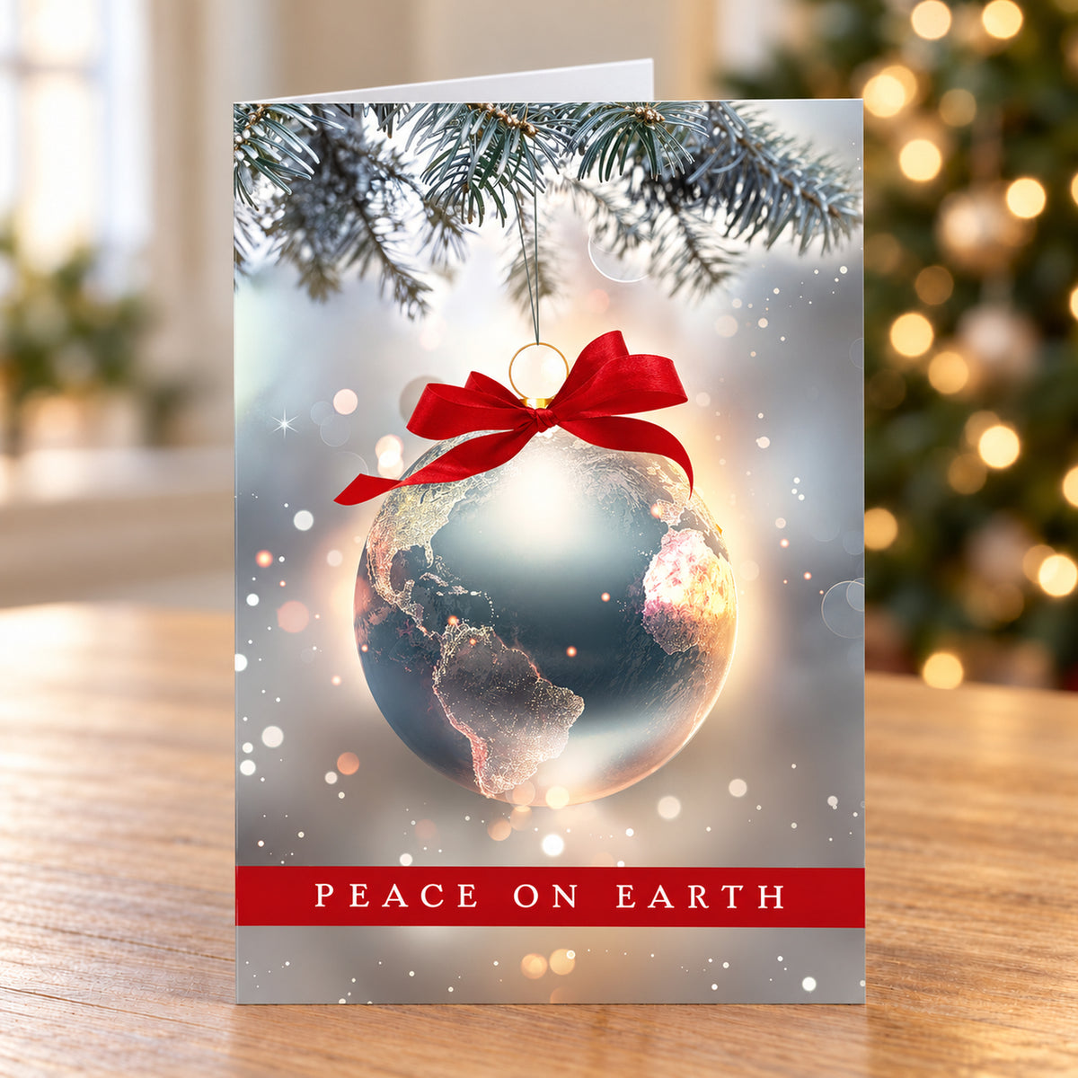 Peace Globe 80lb 5 x 7 Foldover Card Set