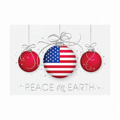 Patriotic Ornaments Trio 80lb 7 x 5 Foldover Card Set