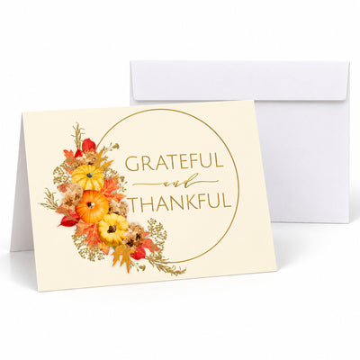 Thankful Always 80lb 7 x 5 Foldover Card Set