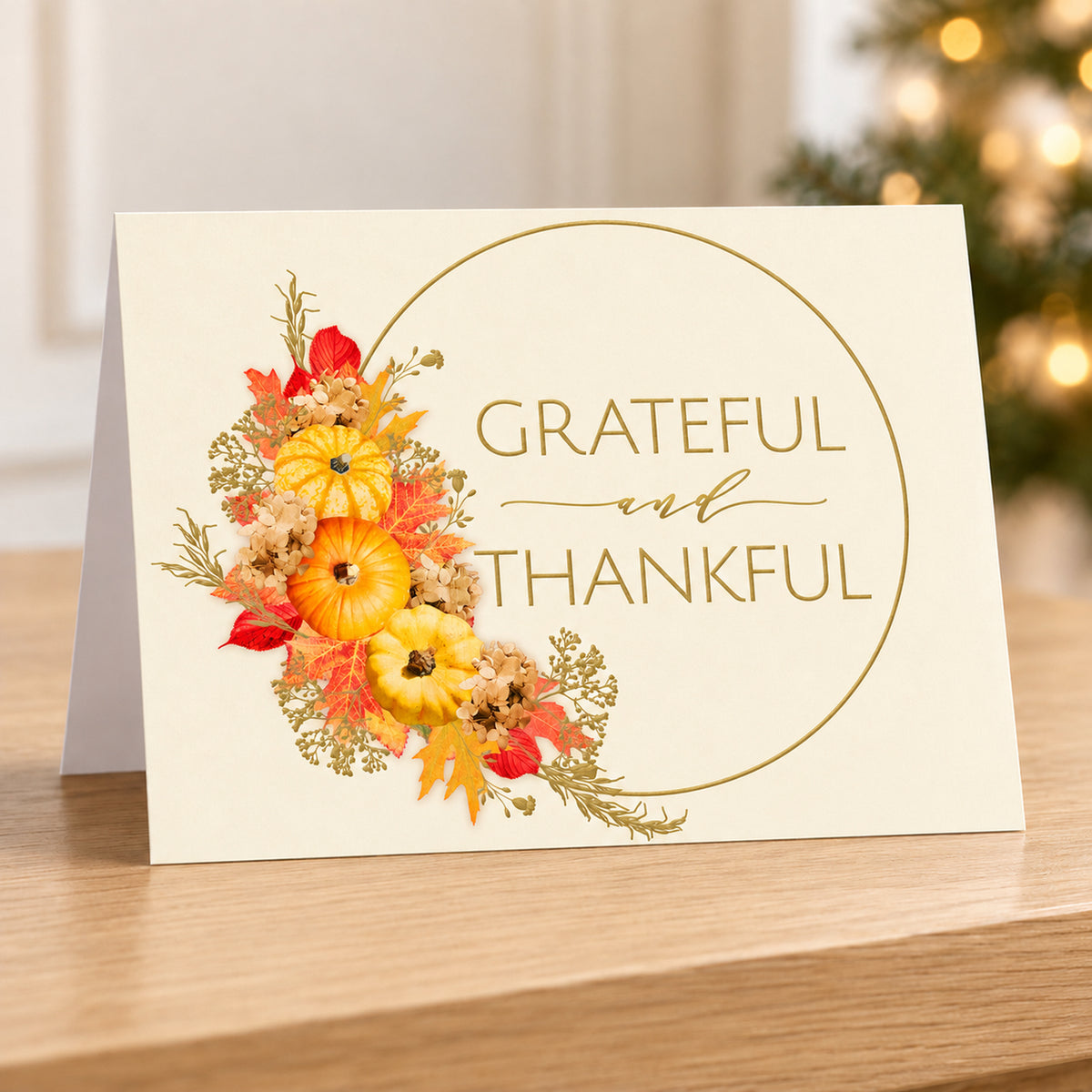Thankful Always 80lb 7 x 5 Foldover Card Set