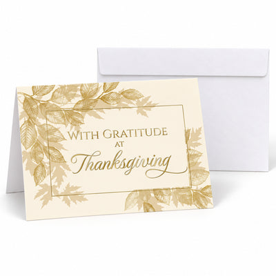 Autumn Gratitude 80lb 7 x 5 Foldover Card Set