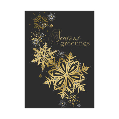 Metallic Snowflakes 80lb 5 x 7 Foldover Card Set