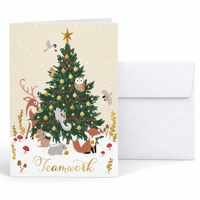 Forest Holiday 80lb 5 x 7 Foldover Card Set