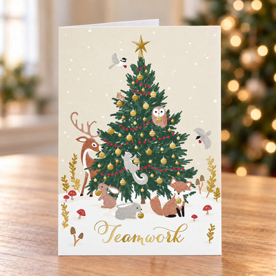 Forest Holiday 80lb 5 x 7 Foldover Card Set