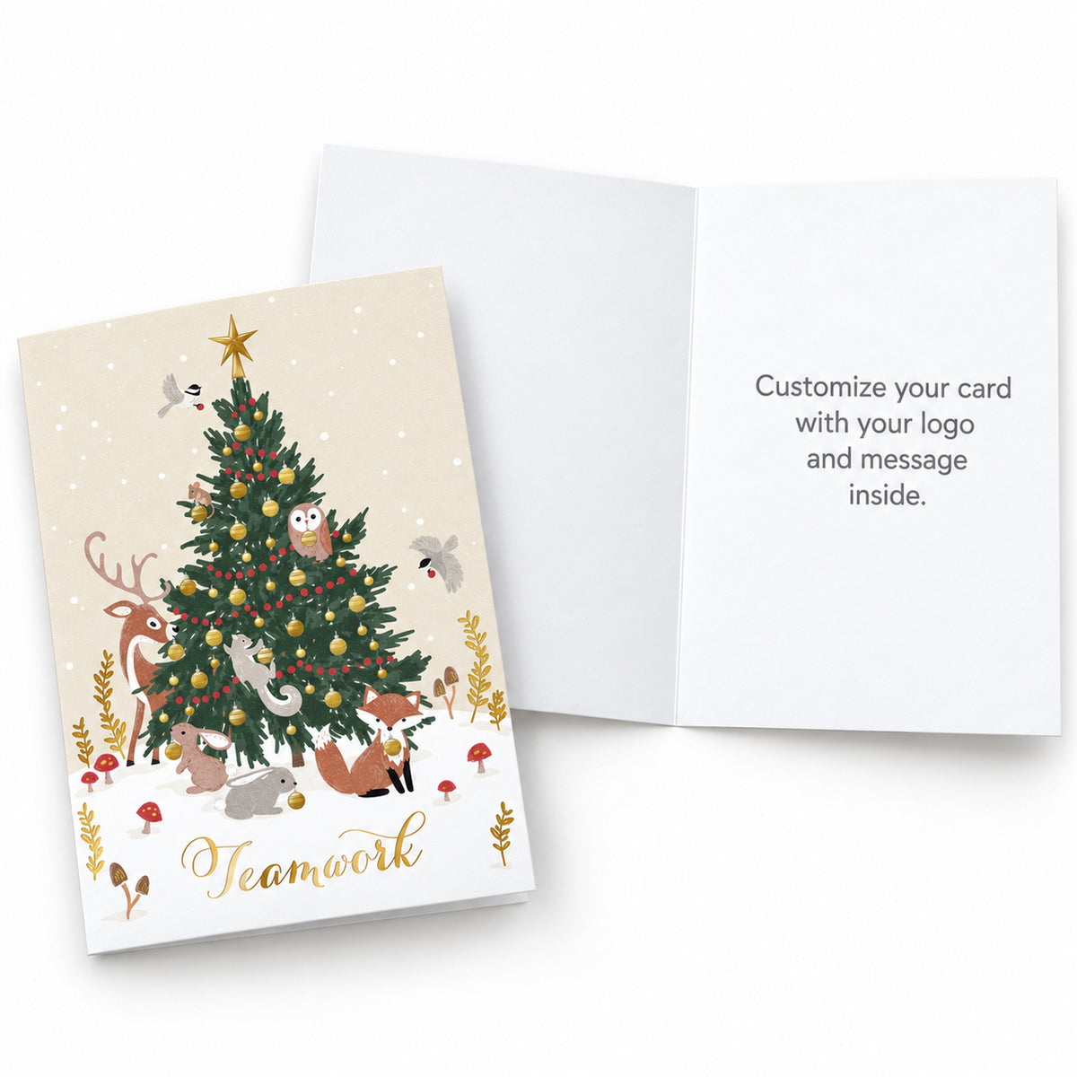 Forest Holiday 80lb 5 x 7 Foldover Card Set