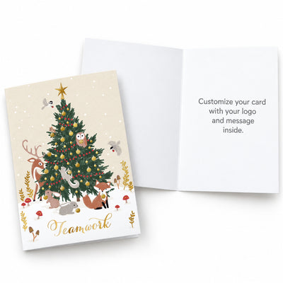 Forest Holiday 80lb 5 x 7 Foldover Card Set