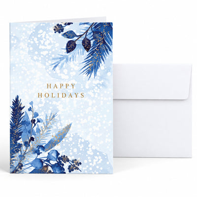 Holiday Blues 80lb 5 x 7 Foldover Card Set