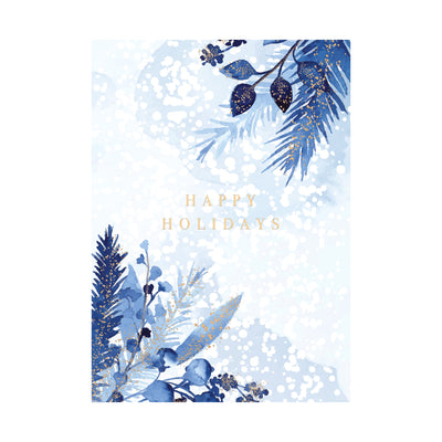 Holiday Blues 80lb 5 x 7 Foldover Card Set