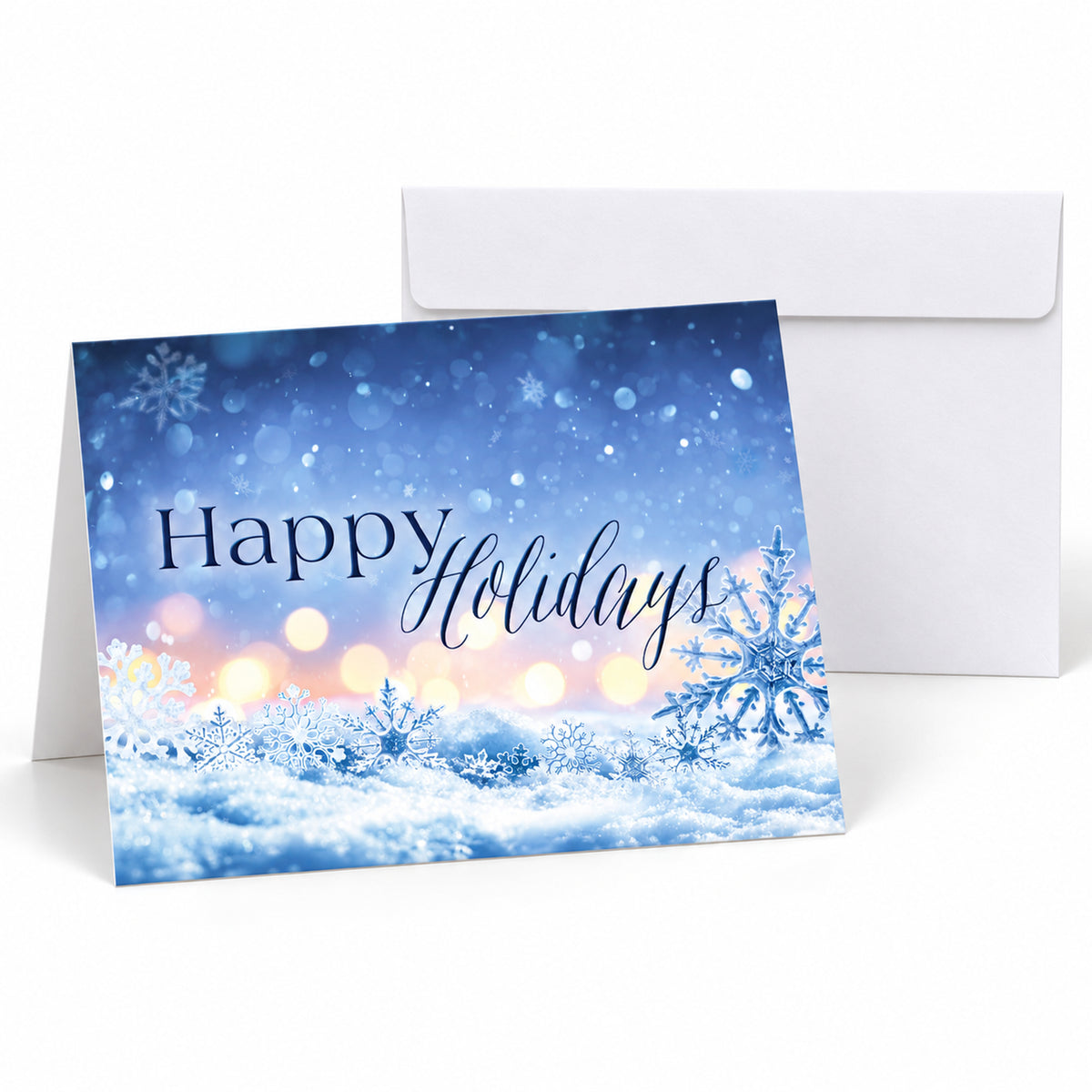 Winter Crystals 80lb 7 x 5 Foldover Card Set