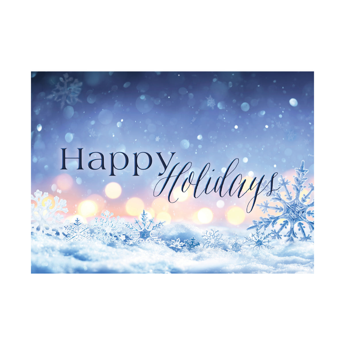 Winter Crystals 80lb 7 x 5 Foldover Card Set